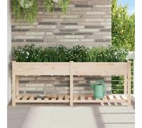 vidaXL Jardinière avec étagère 203x53x76 cm - Bois massif de sapin