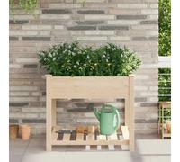 vidaXL Jardinière avec étagère en bois massif de sapin