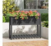 vidaXL Jardinière avec étagère Gris