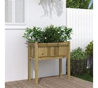 vidaXL Bac à plantes 837562 – sur pieds, 70 x 31 x 70 cm, bois de pin imprégné