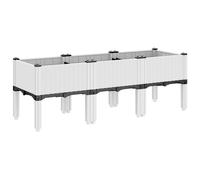 vidaXL Jardinière avec pieds blanc 120x40x42 cm PP