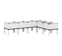 vidaXL Jardinière avec pieds blanc 160x120x42 cm PP