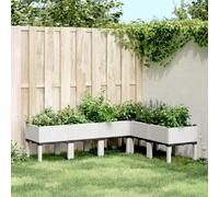 vidaXL Jardinière avec pieds - Blanc