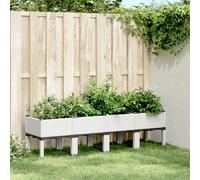 vidaXL Jardinière avec Pieds Blanc