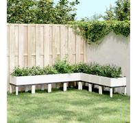 vidaXL Jardinière avec pieds - Blanc 200x160x42 cm
