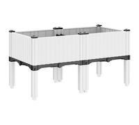 vidaXL Jardinière avec pieds blanc 80x40x42 cm PP