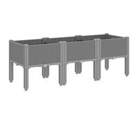 vidaXL Jardinière avec pieds gris clair 120x40x42 cm PP