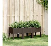 vidaXL Jardinière avec Pieds, Lit Surélevé, Bac à Fleurs, Pot de Plantes Jardin Patio Terrasse Arrière-cour Extérieur, 367900