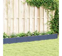 vidaXL Jardinière avec piquets bleu gris PP