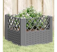 vidaXL Jardinière avec piquets - Gris clair