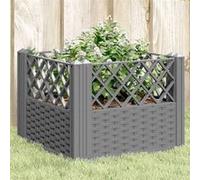 vidaXL Jardinière avec piquets - Gris clair
