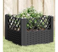 vidaXL Jardinière avec piquets 43,5x43,5x43,5 cm PP