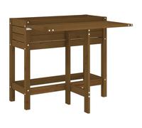 vidaXL Jardinière avec plateau rabattable Bois massif brun miel