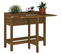 vidaXL Jardinière avec Plateau Repliable - Bois de Pin
