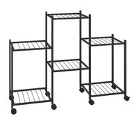 Vidaxl Jardinière Avec Roues 83x25x63,5 Cm Noir Fer Noir