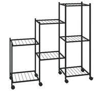 Vidaxl Jardinière Avec Roues 83x25x83,5 Cm Noir Fer Noir
