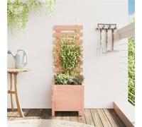 vidaXL Bac à plantes avec treillis 39x39,5x114 cm Bois massif Douglas