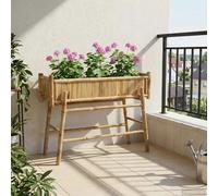 vidaXL Jardinière avec support Naturel 100 x 38 x 74 cm Bambou