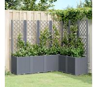 vidaXL Jardinière 367876 avec treillis 160x120x140 cm bleu gris