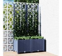 vidaXL Jardinière avec treillis 8720286875995 - Bleu gris