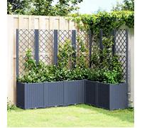 vidaXL Jardinière 367876 avec treillis 160x120x140 cm bleu gris
