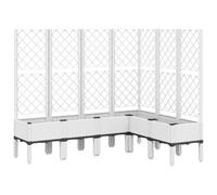 vidaXL – Jardinière à treillis en polypropylène blanc 160x120x142 cm
