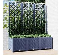 Vidaxl Jardinière avec treillis - Bleu gris