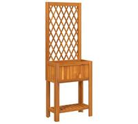 vidaXL Jardinière avec Treillis et étagère Bois Massif d'acacia