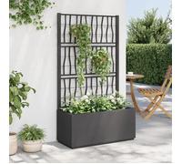 vidaXL Jardinière avec Treillis Gris Foncé