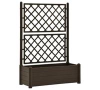 vidaXL Bac à plantes avec treillis 100x43x142 cm PP Moka