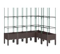 vidaXL Treillis 160 x 120 cm en polypropylène – Marron
