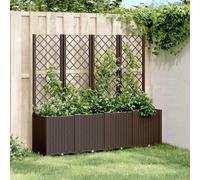 Vidaxl Jardinière Avec Treillis Marron 160x40x140 Cm Pp