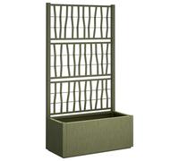vidaXL Jardinière avec treillis vert 80 x 36 x 140 cm PP