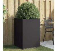 vidaXL Bac à plantes en acier 52 x 48 x 75 cm Noir