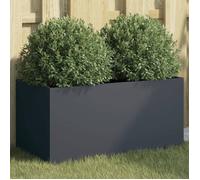 vidaXL Jardinière, Bac à Fleurs, Pot de Plantes, Boîte à Fleurs, Jardinière Surélevée de Jardin Patio Terrasse, Anthracite 841591