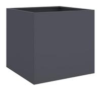 vidaXL Jardinière, Bac à Fleurs, Pot de Plantes, Boîte à Fleurs, Jardinière Surélevée de Jardin Patio Terrasse, Anthracite 49x47x46 cm Acier