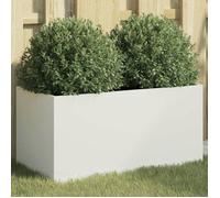vidaXL Jardinière, Bac à Fleurs, Pot de Plantes, Boîte à Fleurs, Jardinière Surélevée de Jardin Patio Terrasse, Blanc 841590