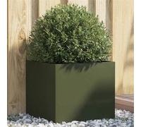vidaXL Jardinière 841553 – Acier laminé à froid 42x40x39 cm – Vert olive