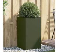 vidaXL Jardinière Bac à plantes 42×38×75 cm acier vert olive