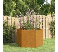 vidaXL Bac à plantes rouillé 60x60x45 cm acier corten