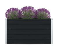 vidaXL Jardinière 100×100×45 cm Acier galvanisé Anthracite