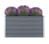vidaXL Jardinière 100 x 100 x 45 cm Acier galvanisé Gris
