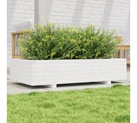 vidaXL Jardinière Blanc 110x60x26.5 cm Bois de pin