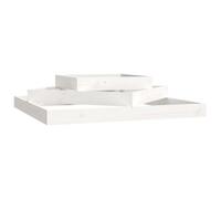 Vidaxl Jardinière Blanc 112x112x27 Cm Bois Massif De Pin