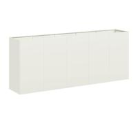vidaXL Bac à plantes 200x40x80 cm – Acier laminé à froid – Blanc