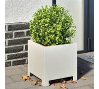 vidaXL Jardinière Acier Blanc 30x30x30