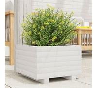 vidaXL Jardinière - Blanc bois de pin massif