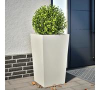 Vidaxl Jardinière Blanc 45x45x75 Cm Acier