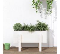 vidaXL Jardinière Blanc 62 cm Bois de pin