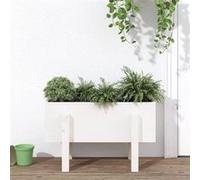 vidaXL Jardinière Blanc 62 cm Bois de pin